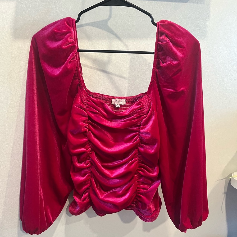 THML velvet blouse